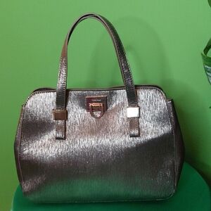 Ivanka Trump Metallic Bronze Satchel Handbag